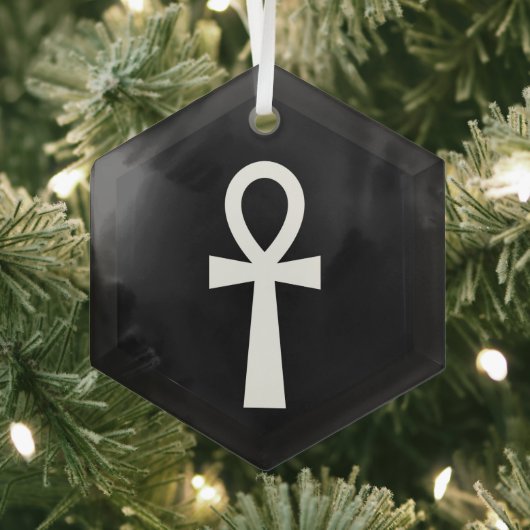 アンキエジプト文字の記号 ガラスオーナメント (インサイチュ)