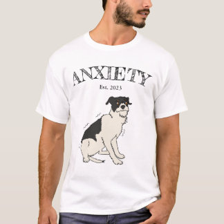 アンキシーおもしろい犬Tシャツ Tシャツ