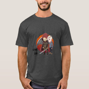 アンキットとイーサンが皮下の石から Tシャツ