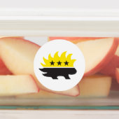 アンキャップ国旗の黒と黄色のロゴ ラベル (貼付)