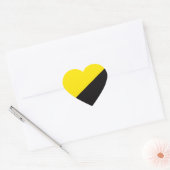 アンキャップ国旗Anarcho資本主義イエローとブラック ハートシール (封筒)