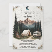 アンキャビンフォレストウッドスカイツリーファイアーキャンピング結婚ズ 招待状 (正面)