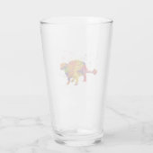 アンキロサウルスの水彩画のシルエット タンブラーグラス (裏面)