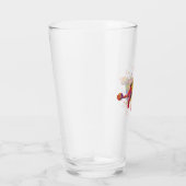 アンキロサウルスの水彩画のシルエット タンブラーグラス (右)