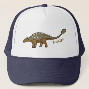 アンキロサウルスの装甲恐竜イラストレーション キャップ