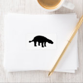 アンキロサウルス恐竜のシルエット ラベル (インサイチュ)