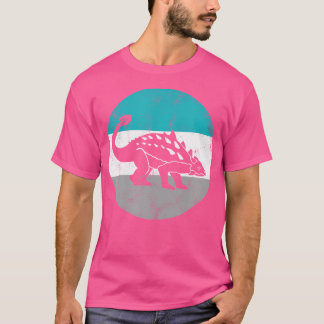 アンキロザウルスレトロ恐竜の男性へ贈り物または男の子 Tシャツ
