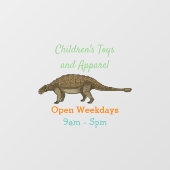 アンキロザウルス漫画イラストレーション ウィンドウサイン (シート)