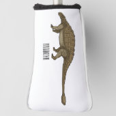 アンキロザウルス漫画イラストレーション ゴルフヘッドカバー (回転90)