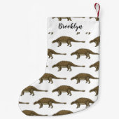 アンキロザウルス漫画イラストレーション スモールクリスマスストッキング (裏面)