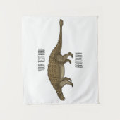 アンキロザウルス漫画イラストレーション タペストリー (正面)