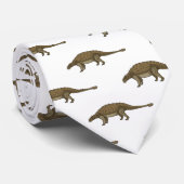 アンキロザウルス漫画イラストレーション ネクタイ (ロール)