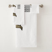 アンキロザウルス漫画イラストレーション バスタオルセット (インサイチュ)