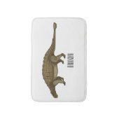 アンキロザウルス漫画イラストレーション バスマット (正面縦)