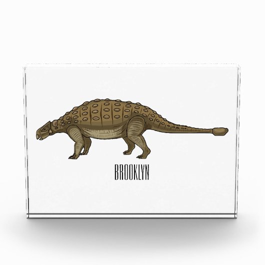 アンキロザウルス漫画イラストレーション フォトブロック (正面)