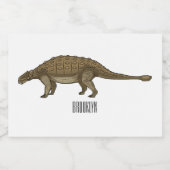 アンキロザウルス漫画イラストレーション フードラベル (シングルラベル)