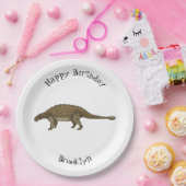 アンキロザウルス漫画イラストレーション ペーパープレート (パーティー)