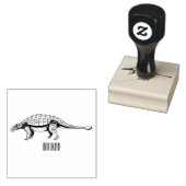 アンキロザウルス漫画イラストレーション ラバースタンプ (押印)