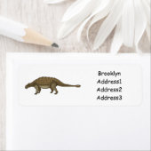 アンキロザウルス漫画イラストレーション ラベル (インサイチュ)