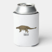 アンキロザウルス漫画イラストレーション 缶クーラー (缶裏面)