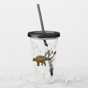 アンキロザウルス装甲恐竜イラストレーション アクリルタンブラー