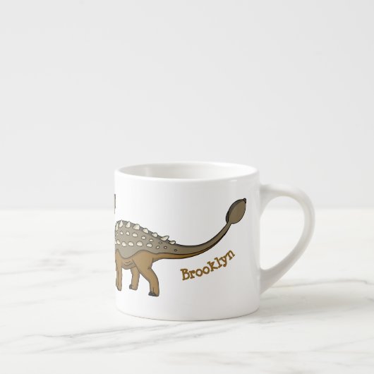 アンキロザウルス装甲恐竜イラストレーション エスプレッソカップ (右)