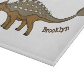 アンキロザウルス装甲恐竜イラストレーション カッティングボード (角)