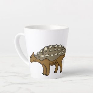 アンキロザウルス装甲恐竜イラストレーション カフェラテマグ