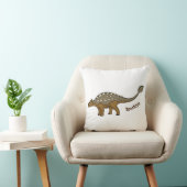 アンキロザウルス装甲恐竜イラストレーション クッション (椅子)