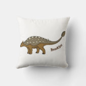 アンキロザウルス装甲恐竜イラストレーション クッション (裏面)