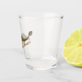 アンキロザウルス装甲恐竜イラストレーション ショットグラス (右)