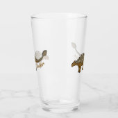 アンキロザウルス装甲恐竜イラストレーション タンブラーグラス (左)