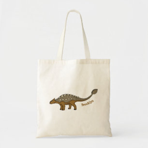 アンキロザウルス装甲恐竜イラストレーション トートバッグ