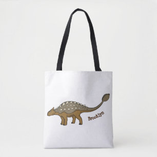 アンキロザウルス装甲恐竜イラストレーション トートバッグ