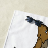 アンキロザウルス装甲恐竜イラストレーション ビーチタオル (インサイチュ)