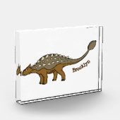 アンキロザウルス装甲恐竜イラストレーション フォトブロック (左)