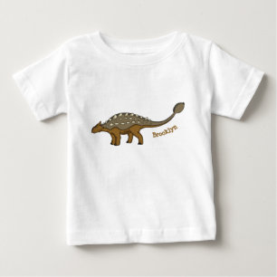 アンキロザウルス装甲恐竜イラストレーション ベビーTシャツ