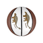 アンキロザウルス装甲恐竜イラストレーション ミニバスケットボール (縦)