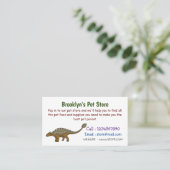 アンキロザウルス装甲恐竜イラストレーション 名刺 (スタンド正面)