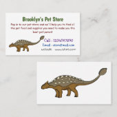 アンキロザウルス装甲恐竜イラストレーション 名刺 (正面/裏面)