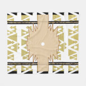 アンギュラ砂漠の夢 フリースブランケット (正面(横))