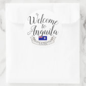 アンギラへようこそ |宛先の結婚式のお願い ラウンドシール (バッグ)