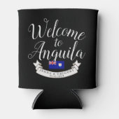 アンギラへようこそ |宛先の結婚式のお願い 缶クーラー (正面)