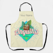 アンギラカリブのレトロバケーションヴィンテージアイランド エプロン (正面)