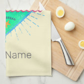 アンギラカリブのレトロバケーションヴィンテージアイランド キッチンタオル (四つ折り)