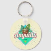 アンギラカリブのレトロバケーションヴィンテージアイランド キーホルダー (正面)