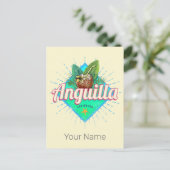 アンギラカリブのレトロバケーションヴィンテージアイランド シーズンポストカード (スタンド正面)