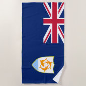 アンギラカリブの国旗 ビーチタオル (正面)