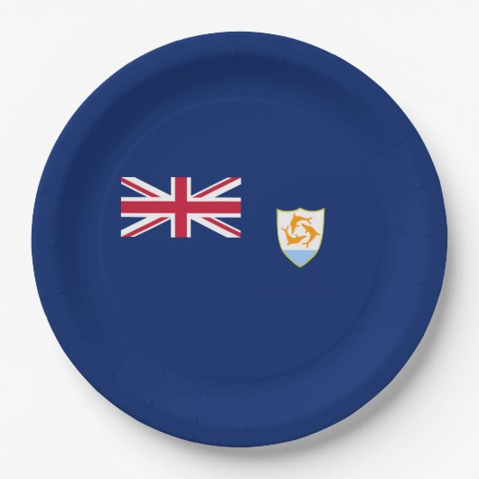 アンギラカリブの国旗 ペーパープレート (正面)