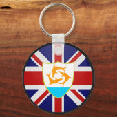 アンギラ品質旗の円 キーホルダー (正面)